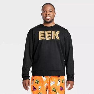 Mens Hyde and Eek Boutique! EEK Halloween Sweatshirt Pajama Top Size Sm Med NWT